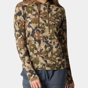 Duck Camp Lightweight Performance Hoodie Wetland Camo Stretch Hunting Womens S